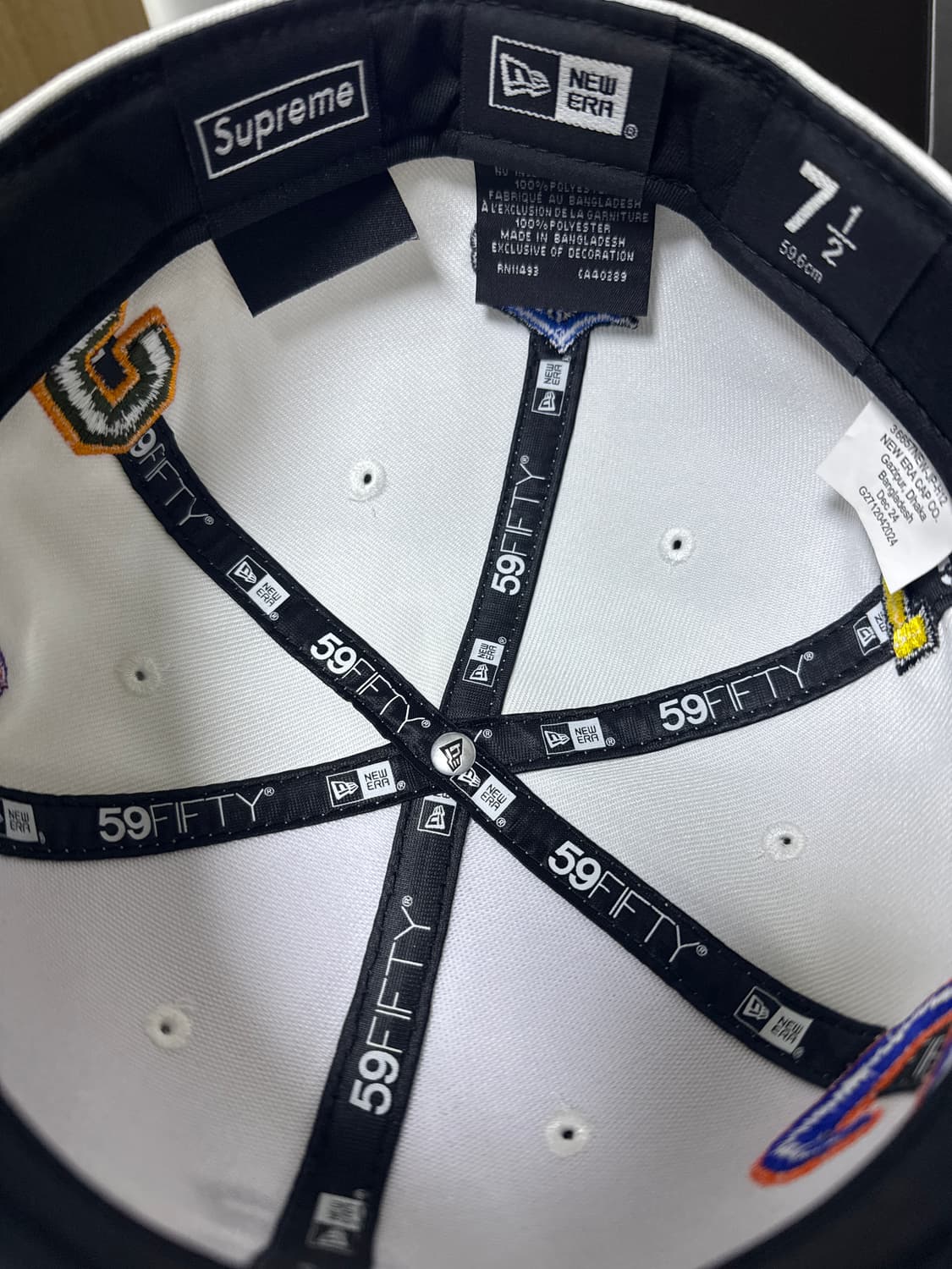 슈프림 뉴에라 멀티 S로고 화이트(712/59.6cm) 상품이미지4