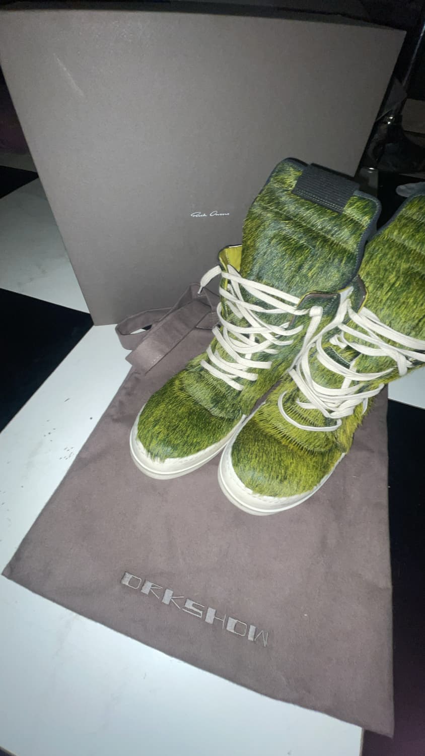 Rick Owens Geobasket Pony Hair Sneakers 상품이미지2