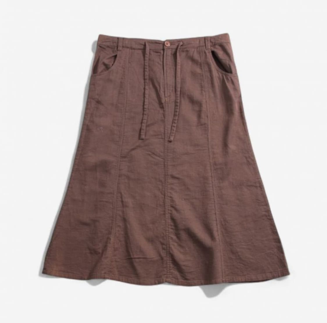 빈티지 브라운 코튼 스커트 상품이미지1
