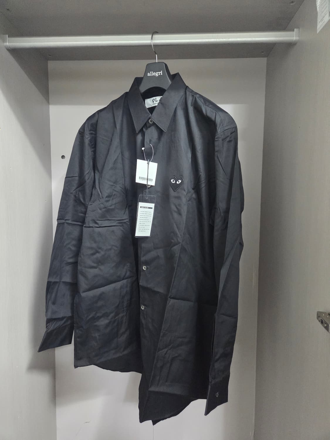 꼼데가르송 블랙 하트 셔츠 xxl 상품이미지1