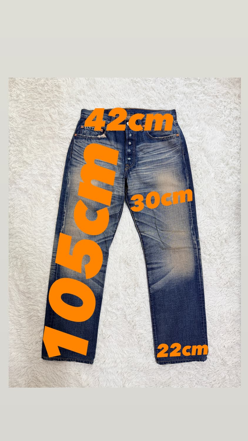 리바이스 501 빈티지 페이딩 & 스터드 커스텀 데님 상품이미지2