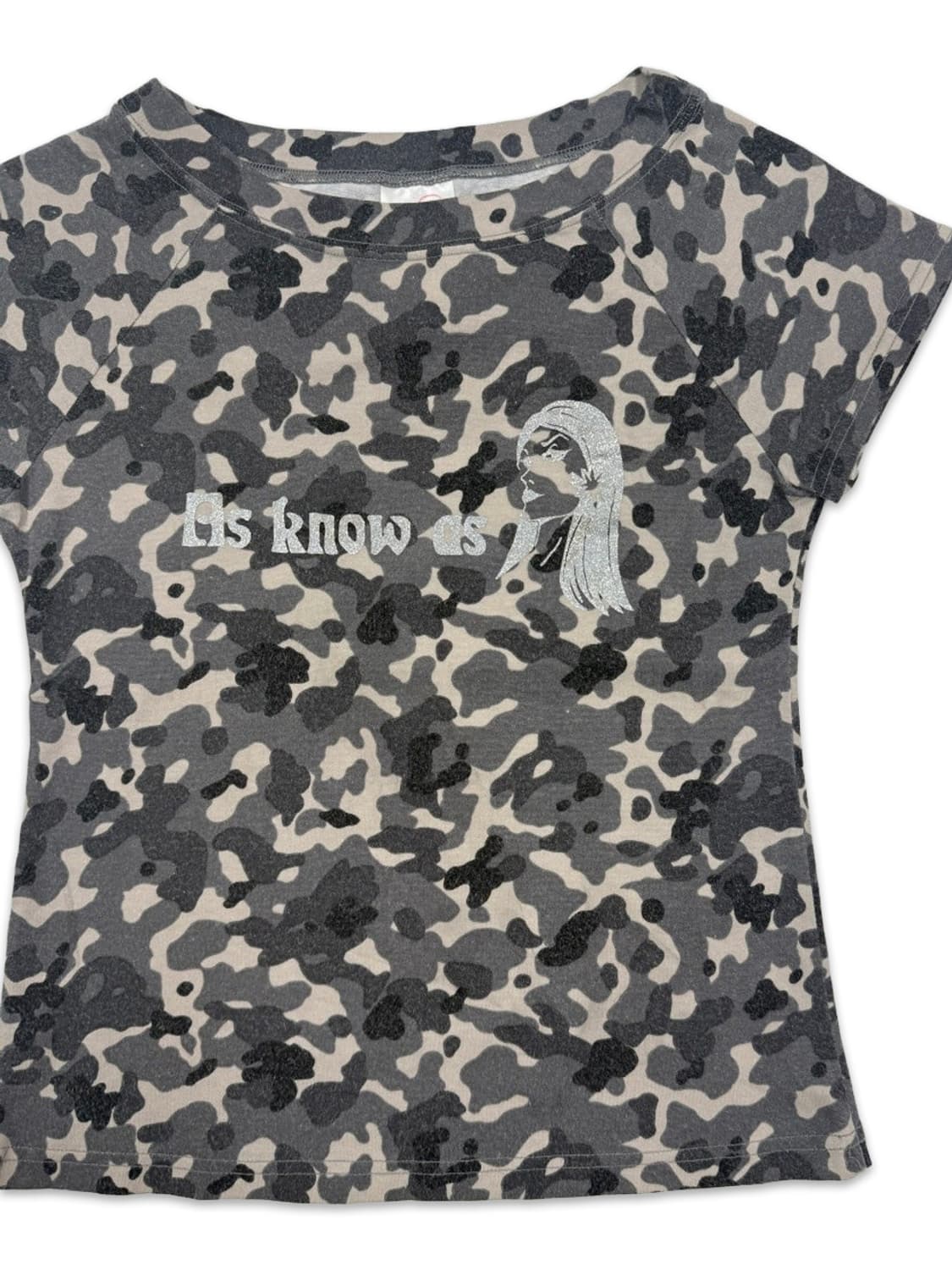 빈티지 그레이 밀리터리 펑크 슬림핏 반팔티 상품이미지2