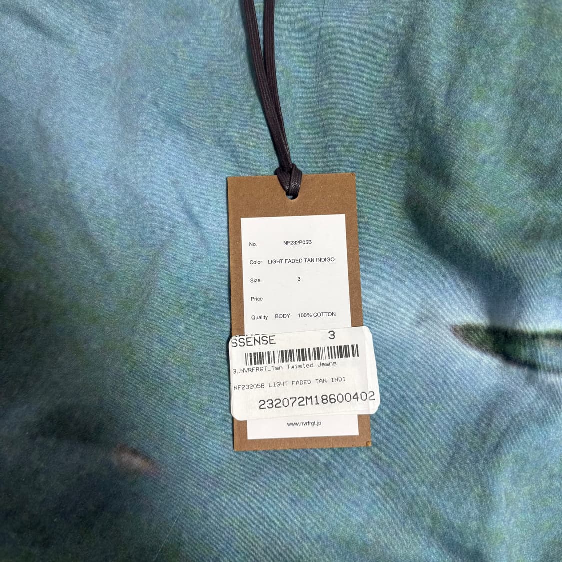 [3, 새상품]NVRFRGT 네버포겟 3D 라이트 페이디드 트위스트 진 상품이미지10