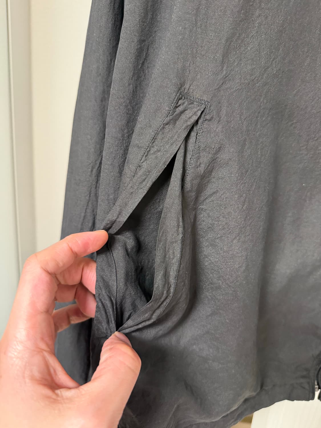 [3] 코모리 25ss 실크 가먼트다잉 블루종 상품이미지3