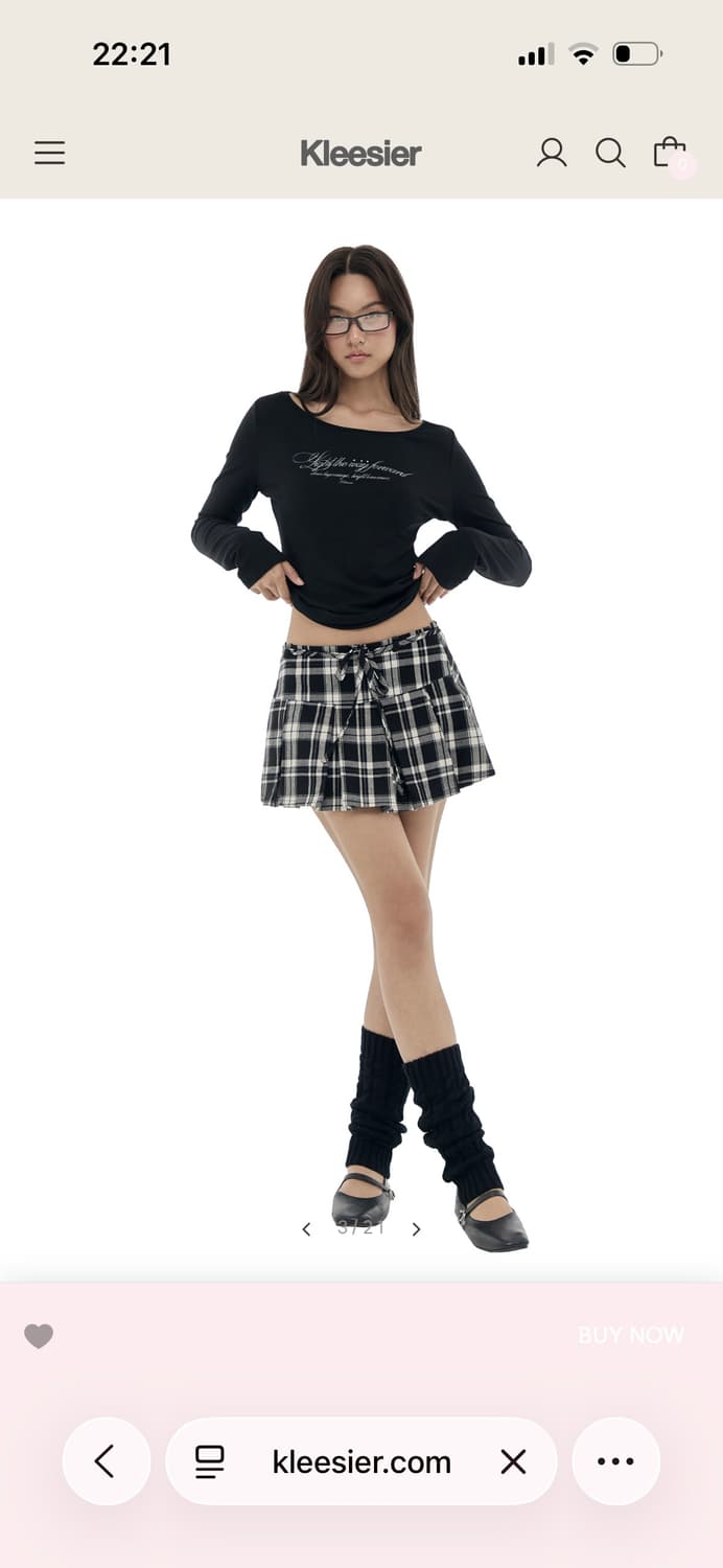 새상품) 클리시어 클린클럽 레터 탑 블랙 해 상품이미지3