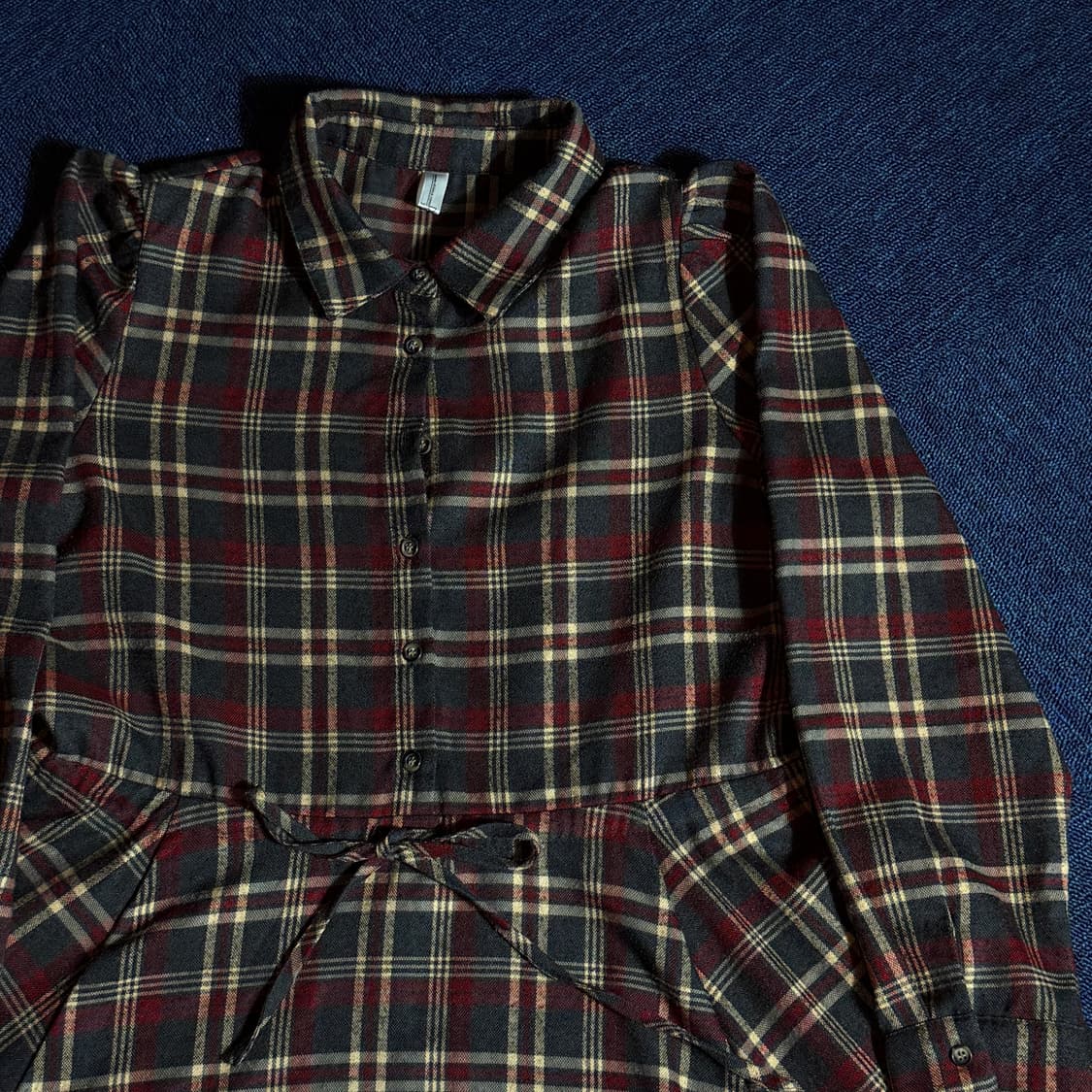 빈티지 체크포인트 셔츠 원피스 상품이미지2