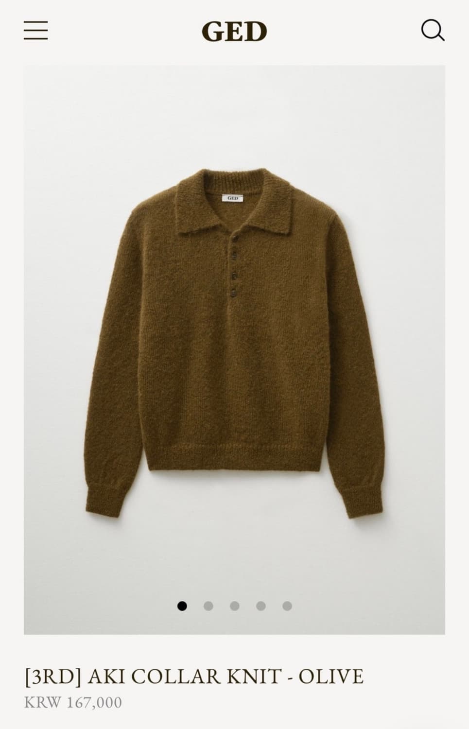 게드 GED AKI COLLAR KNIT 니트 상품이미지2