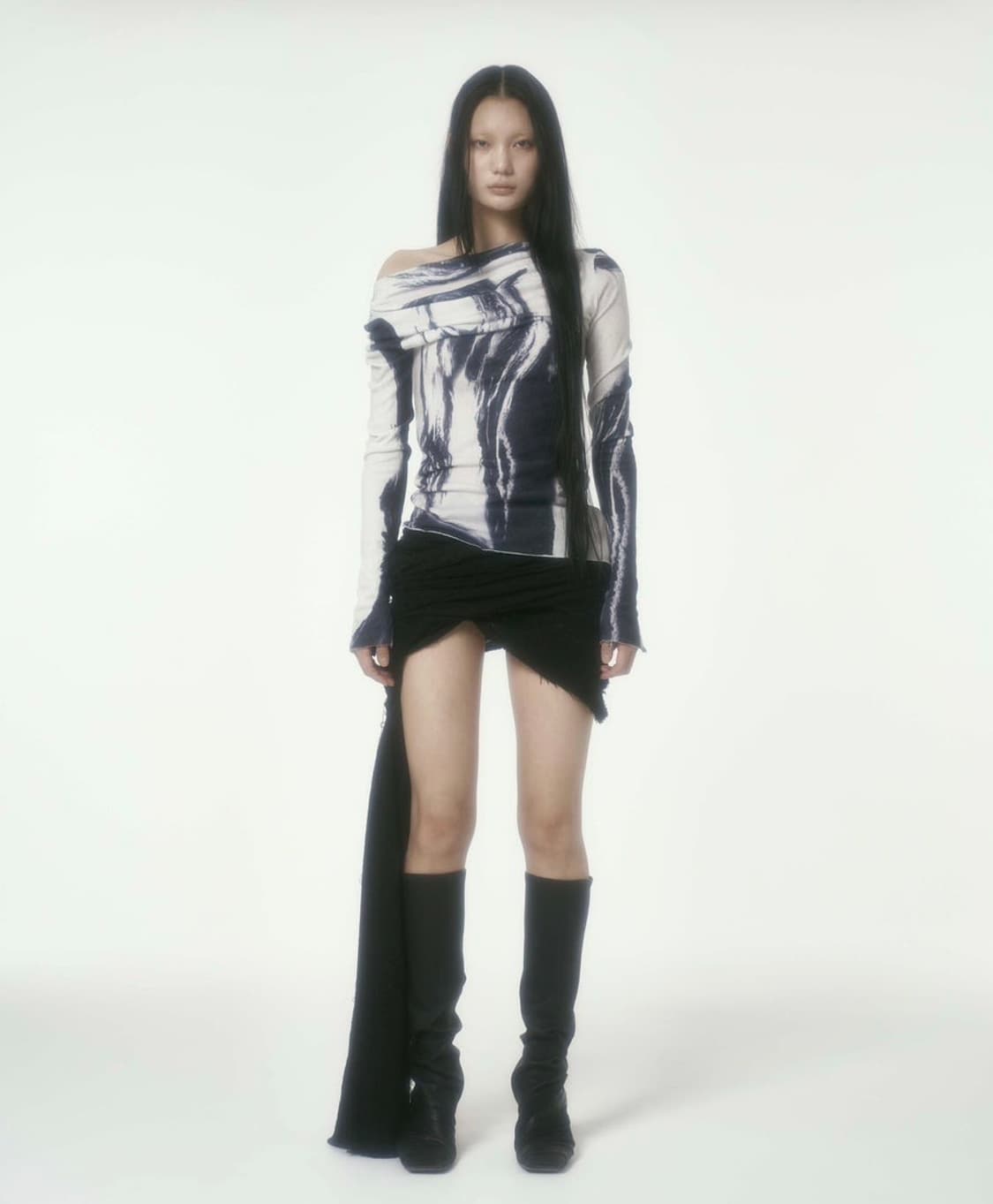 bonnae 본네 Printed draped top 상품이미지1