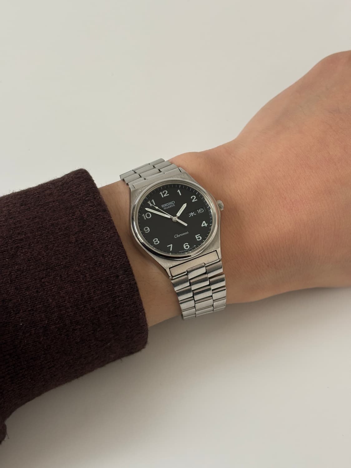 1980s Chronos Black Dial Silver Quartz 상품이미지8