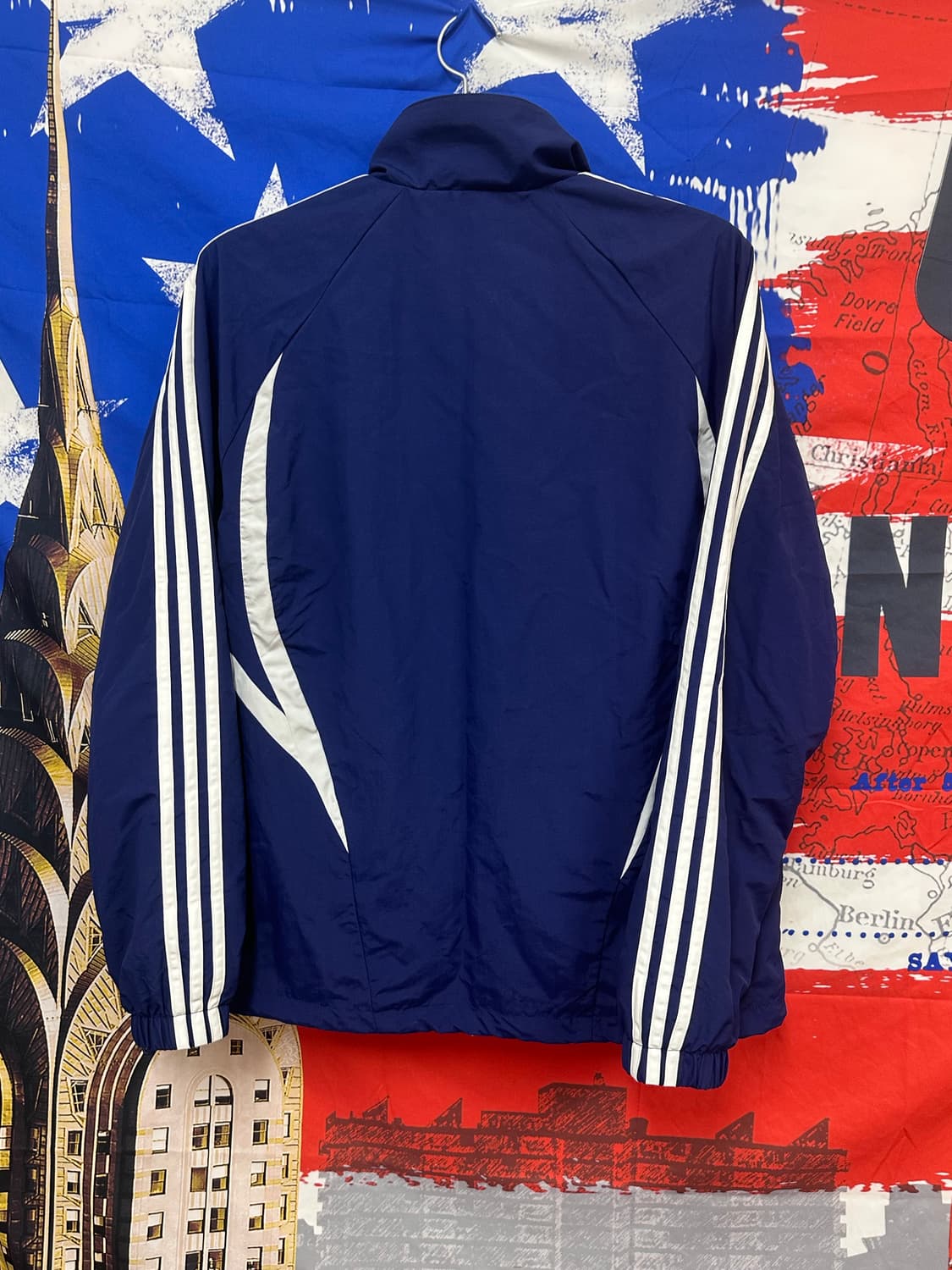 s급 아디다스 네이비 바켄바우어 오버핏 바람막이 L100 상품이미지5