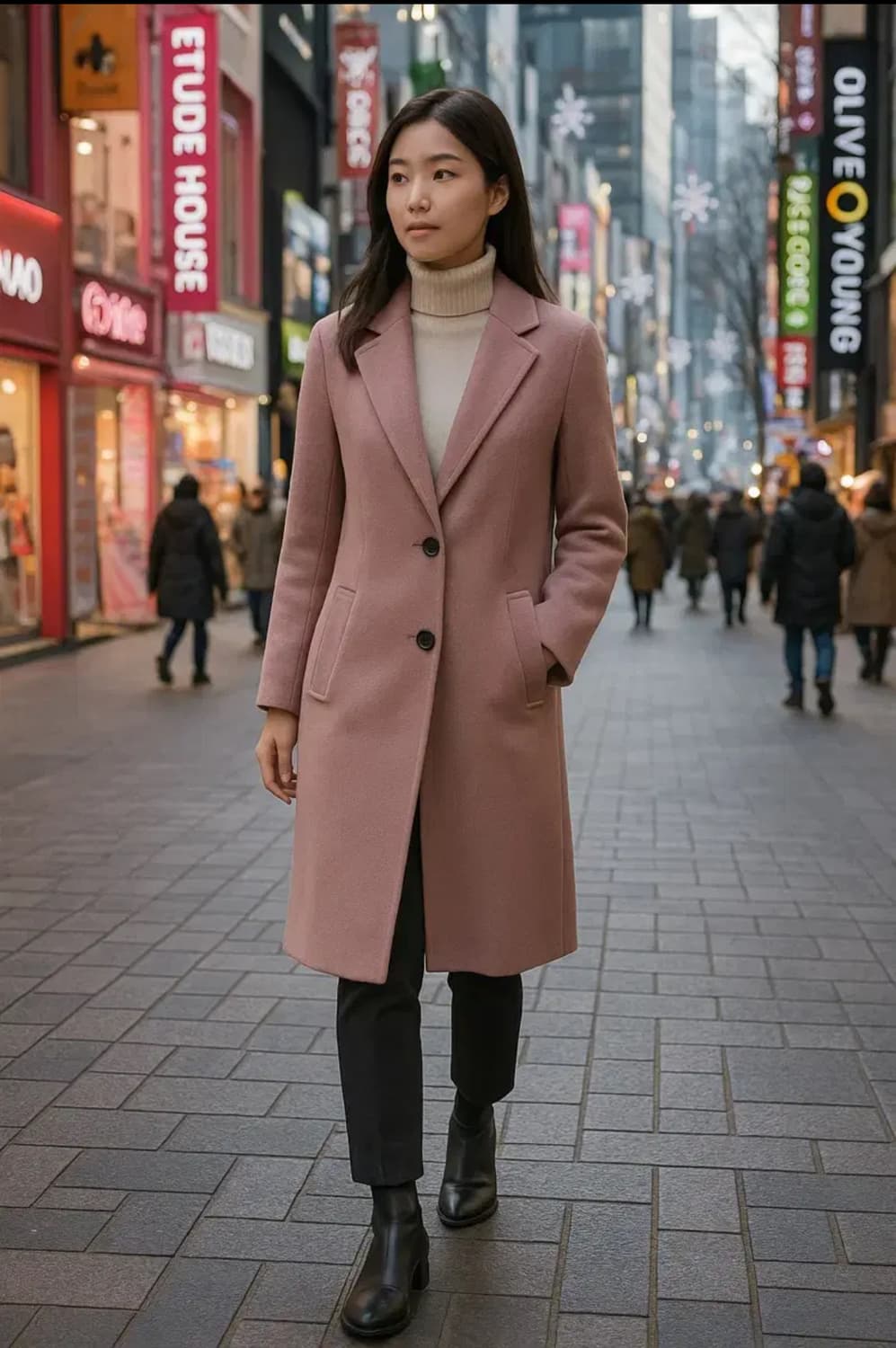 로엠 울100% 핸드메이드 코트 상품이미지1