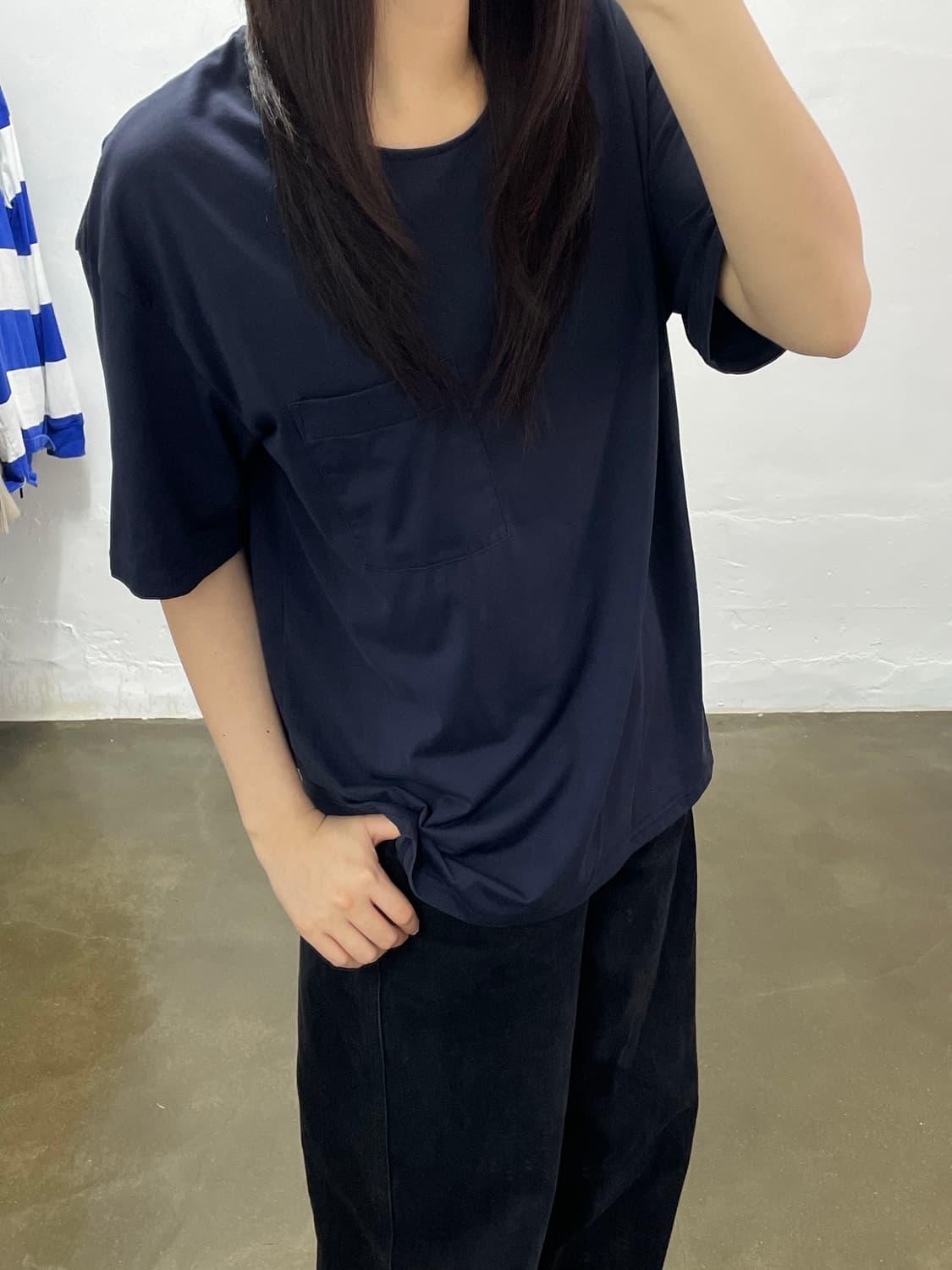 COOR 네이비 포켓 반팔티 라지 상품이미지1