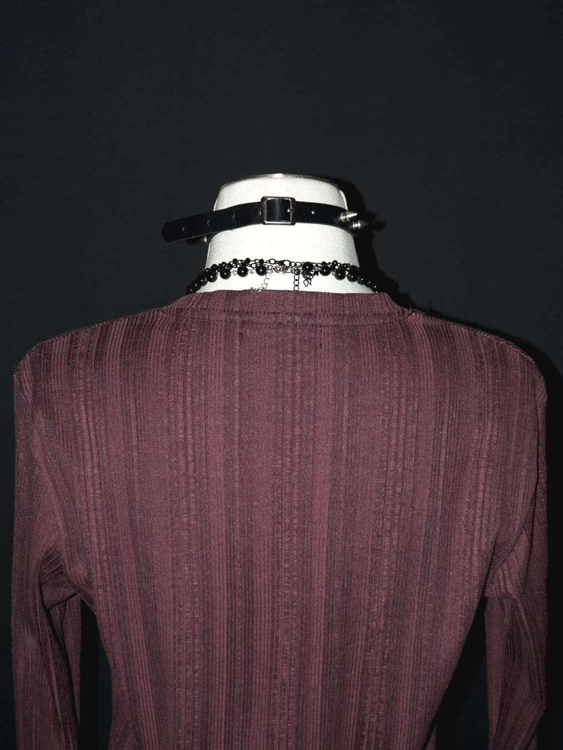 (tornado mart) wine ribbed long sleeve  상품이미지7