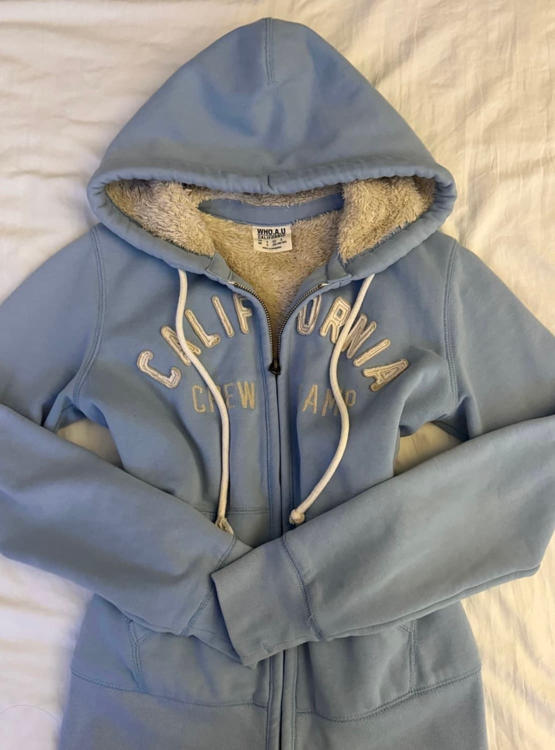 유일매물 후아유 울프죠 연하늘 후드집업 S 상품이미지1