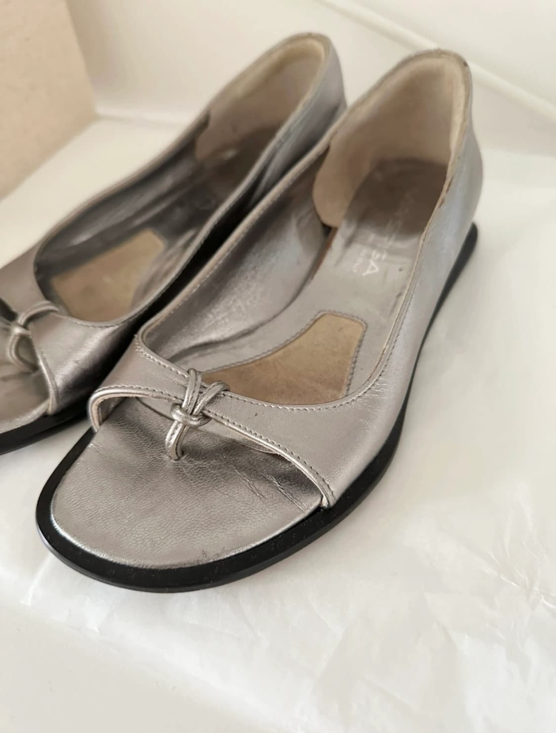 VIA SPIGA. Silver Leather Sandal 상품이미지4