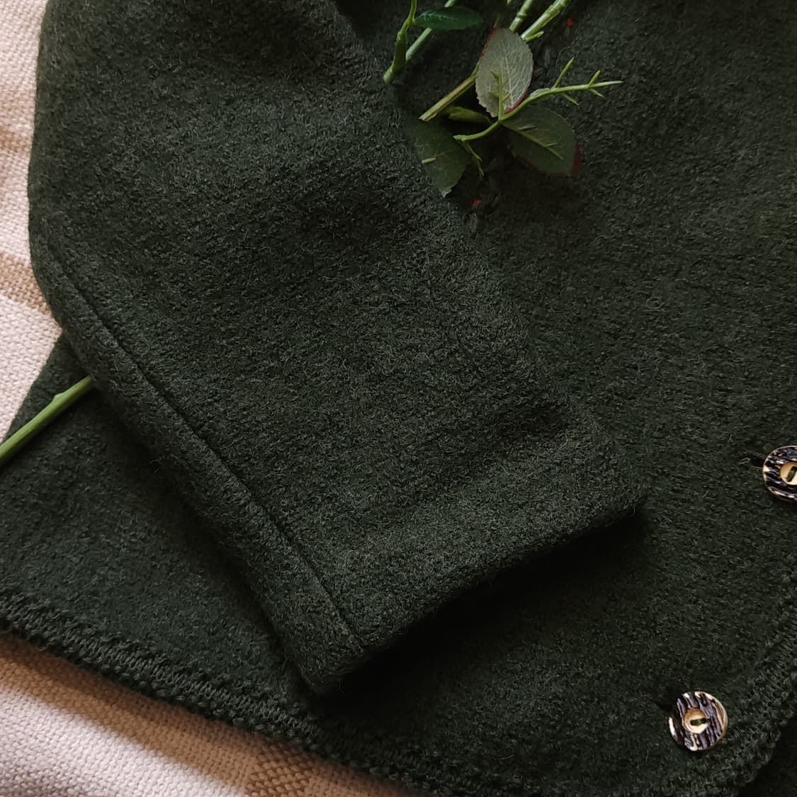 90s 울 트위드 자켓 프렌치 울 자켓 오스트리아 티롤자켓 빈티지 44 상품이미지9