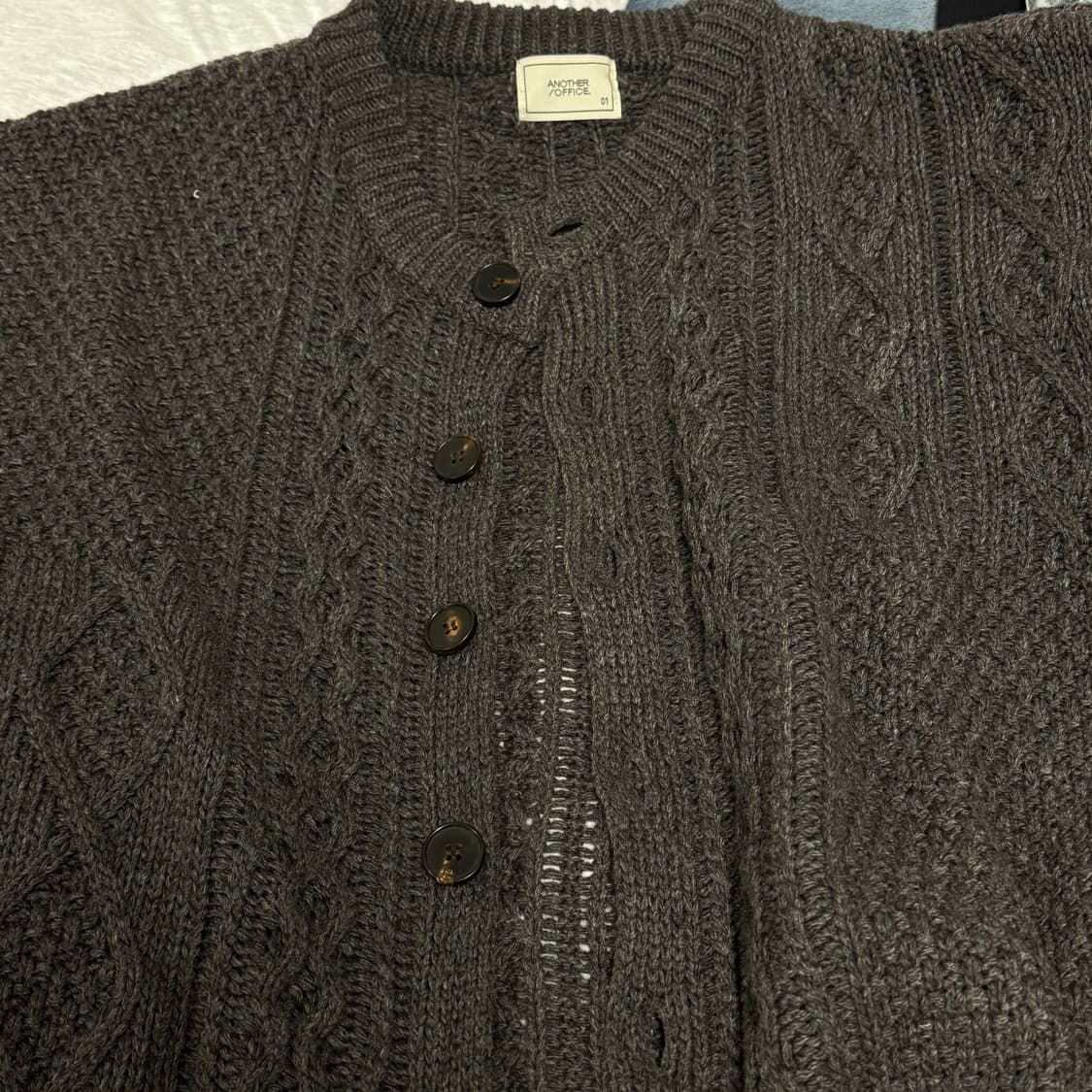 어나더오피스 구랜드마 케이블 가디건 상품이미지1