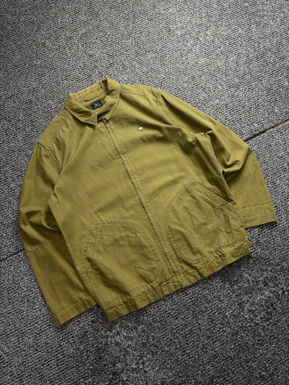 라코스테 금장로고 트윌 코튼 미니멀 스윙톱 자켓 2600 상품이미지1