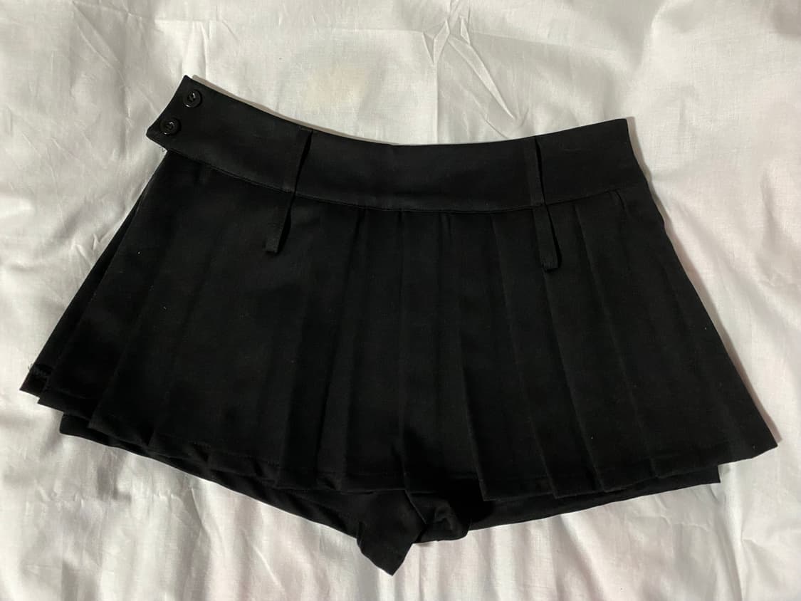 벨트 플리츠 치마바지 상품이미지1