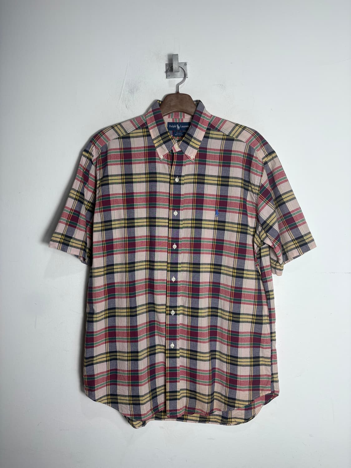 폴로 반팔 체크 셔츠 상품이미지1