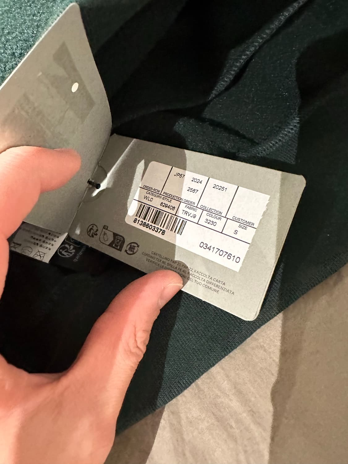 발렌시아가 루프 스포츠 아이콘 집업 자켓 그린 s사이즈 상품이미지5