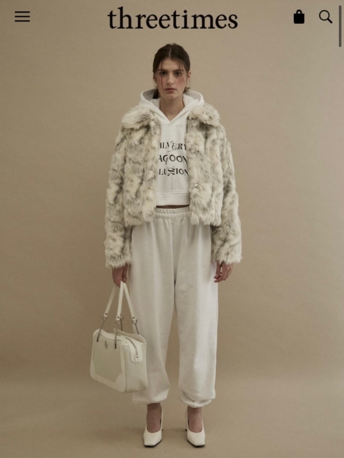 threetimes Meringue fake fur coat 상품이미지2