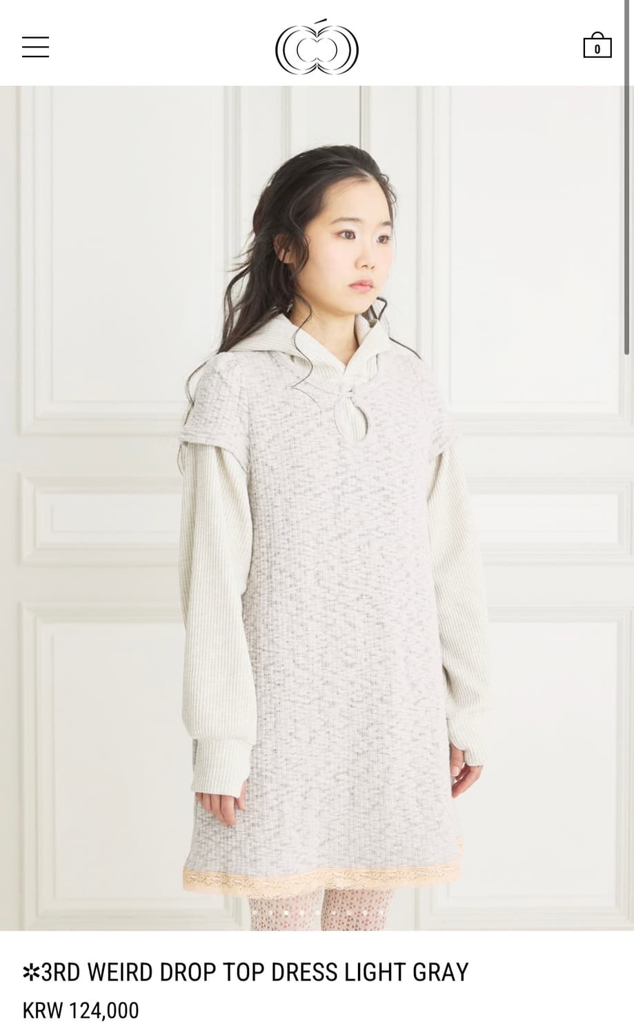 세트판매★원피스+후드 라이트그레이/오트 상품이미지1