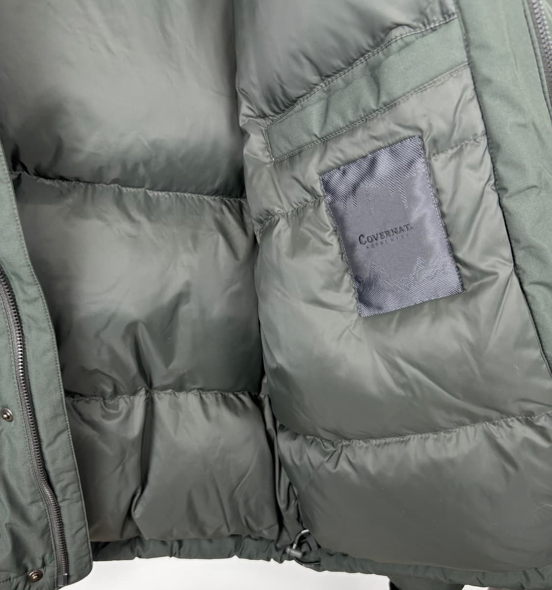 커버낫 카키 포켓 덕다운 숏파카 점퍼 상품이미지4