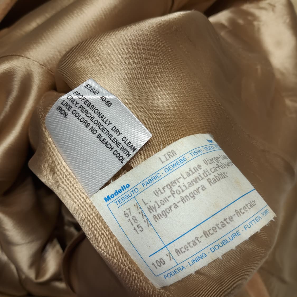 CL288 M 막스마라 막스앤코 90s 이태리판 울앙고라 싱글 카멜 코 상품이미지5