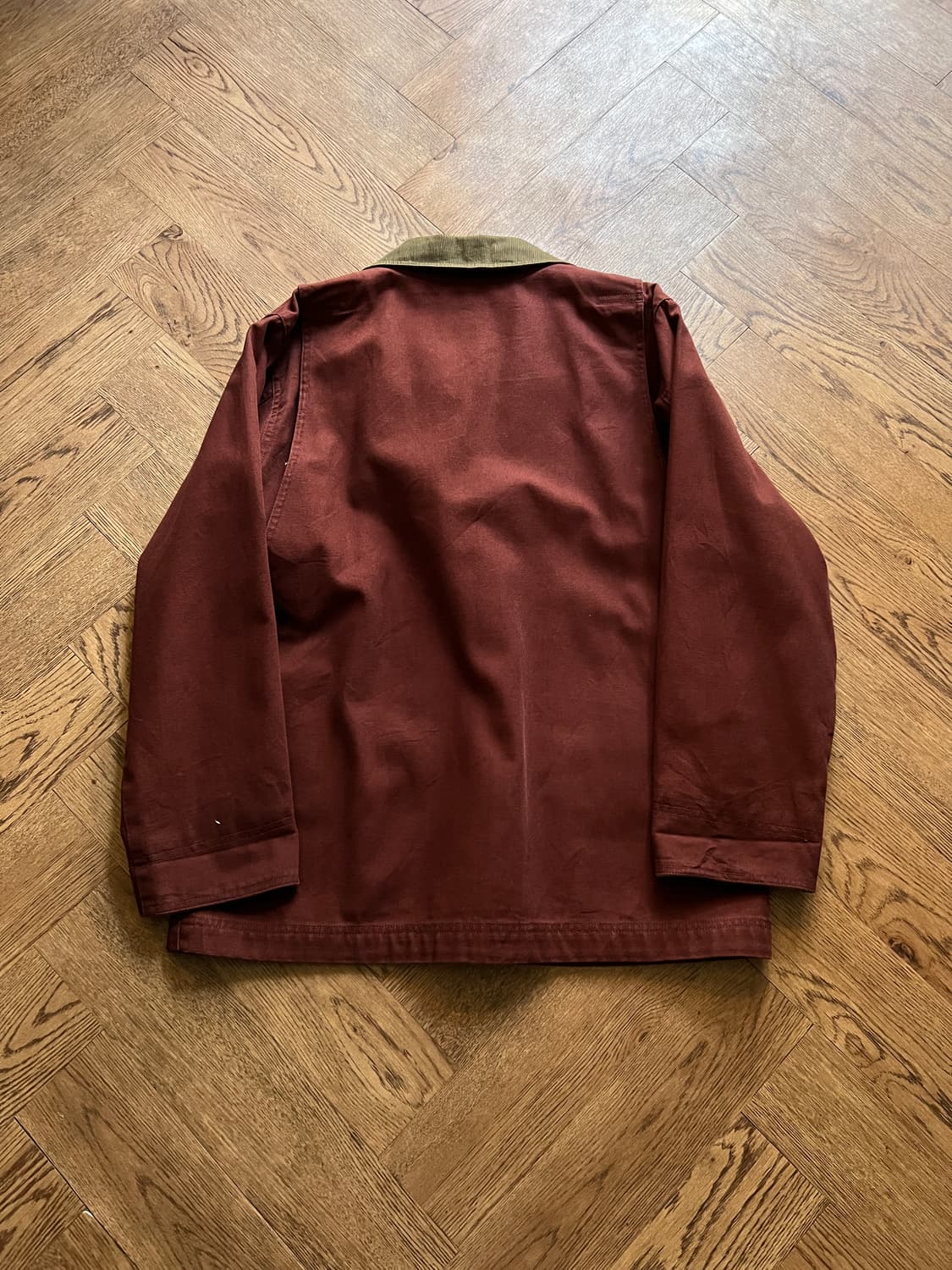 [M]엘엘빈 USA 체크 라이닝 버건디 캔버스 헌팅 자켓 상품이미지7