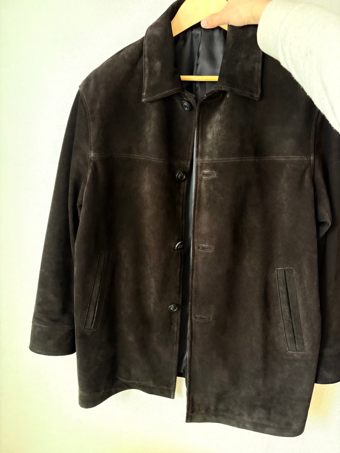 쿠어 - 스웨이드 카코트 다크브라운 M(105) 상품이미지5