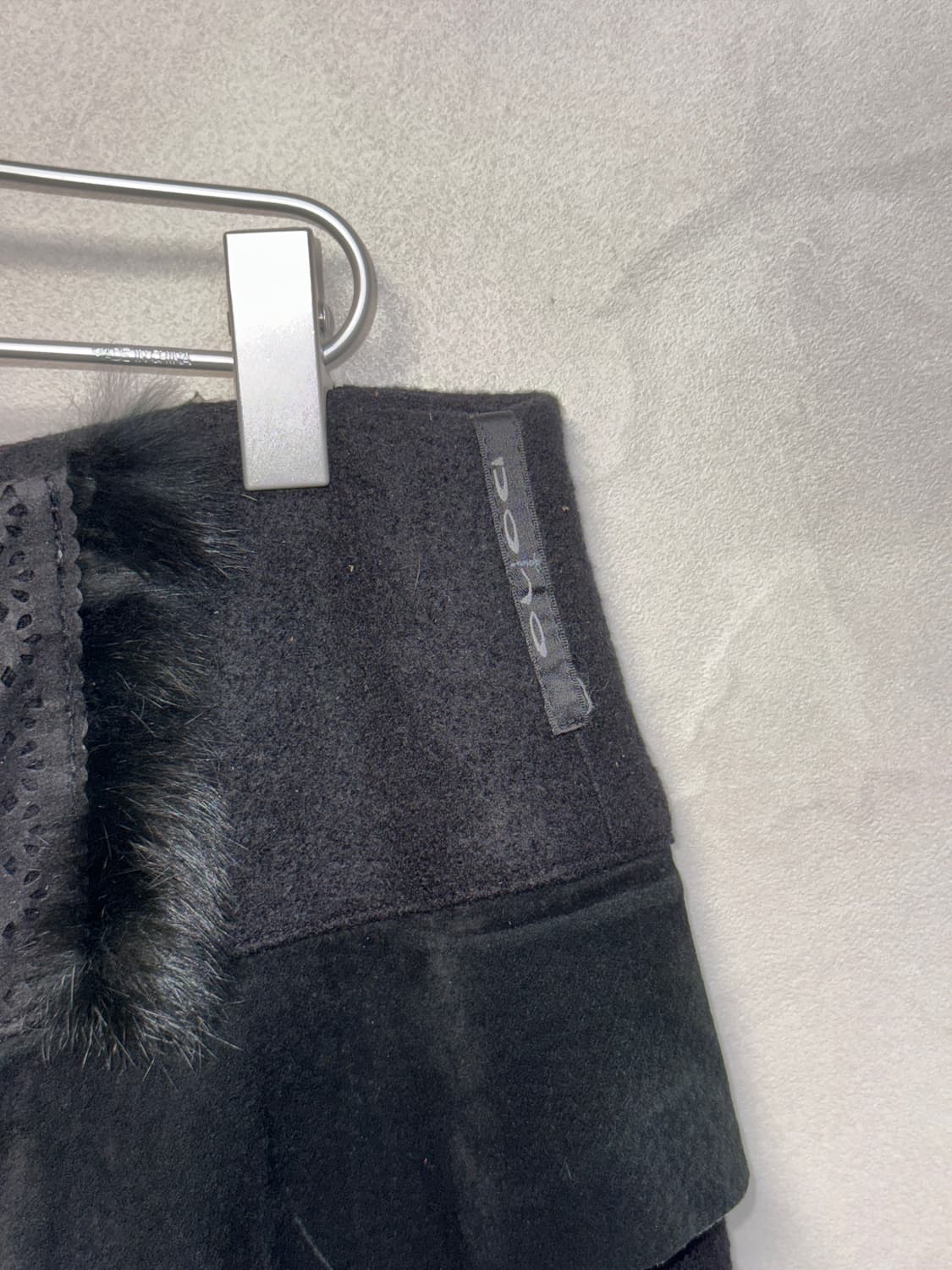 DOHO black pig skin rabbit fur wool sk 상품이미지5