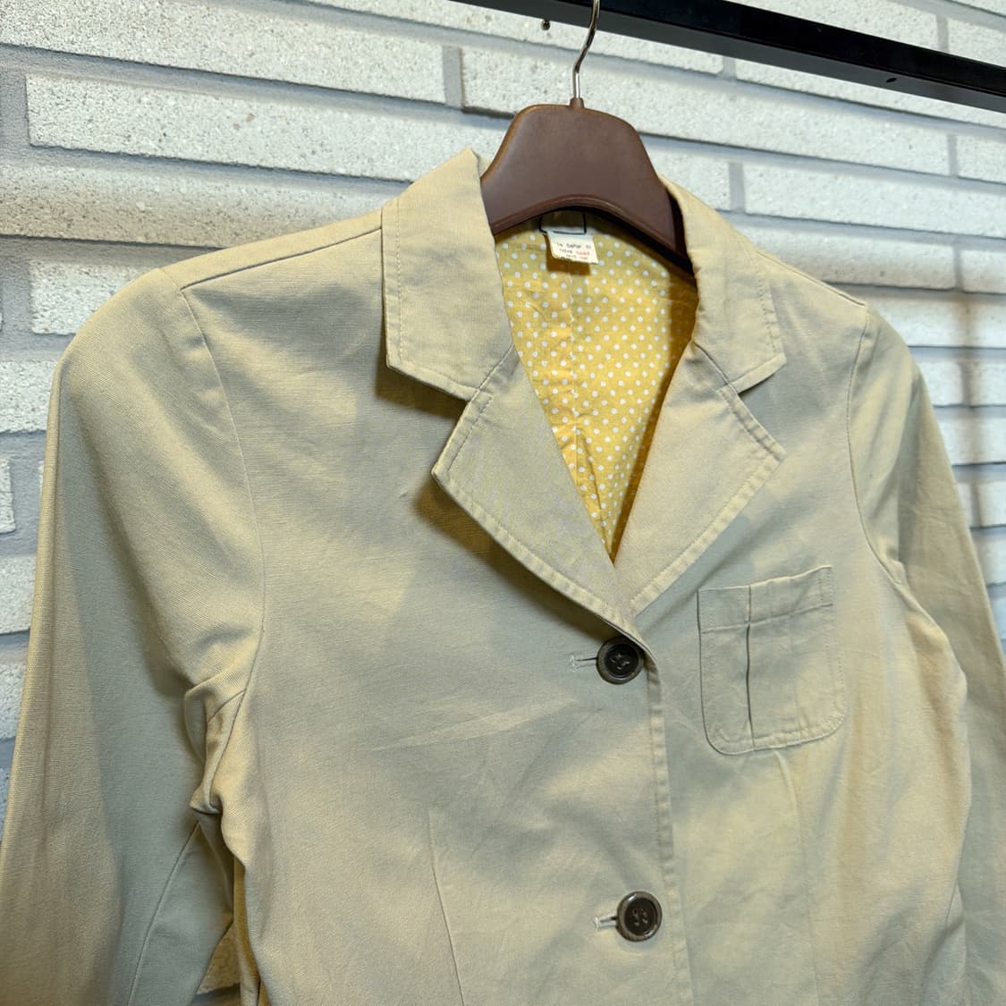 JPN VINTAGE 테일러드 코튼 워크자켓 3버튼 패치포켓 디테일 미색 상품이미지4