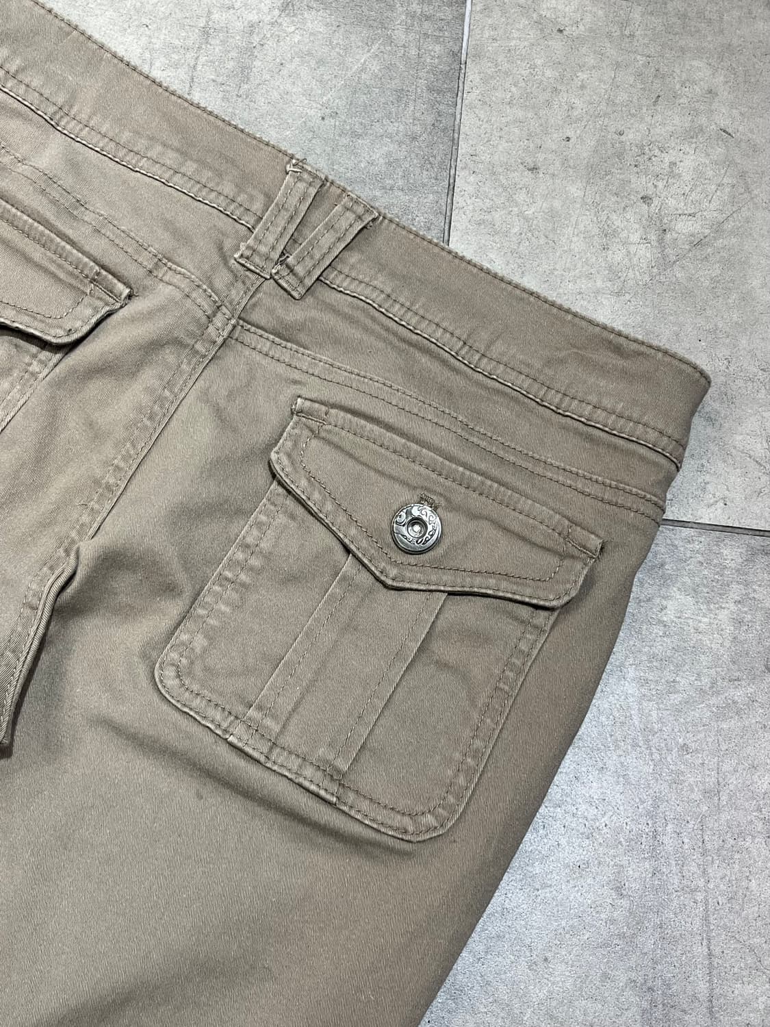 일본 빈티지 락펑크 베이지 카고 슬림핏 팬츠 상품이미지10