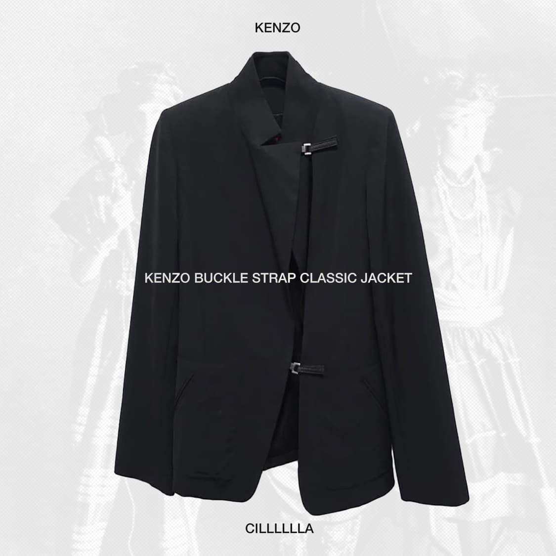 [38,66] KENZO 겐조 버클 스트랩 클래식 자켓 상품이미지1