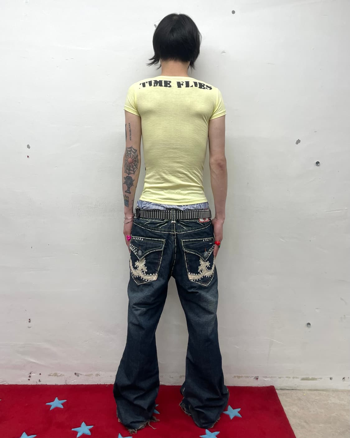 Black Big Lettering Yellow T-shirt 상품이미지4