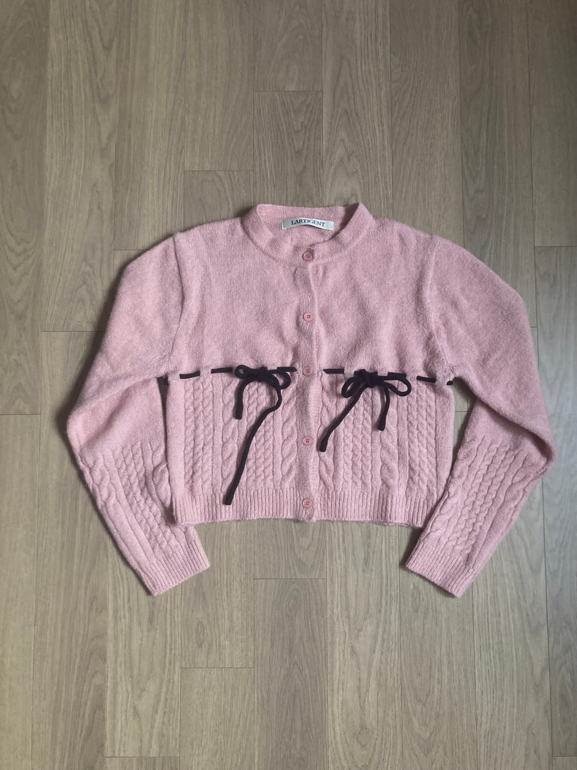 라티젠 코튼캔디 딸기우유 가디건 상품이미지4