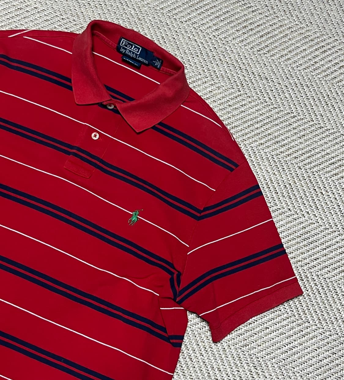 공용 폴로랄프로렌 그린포니 스트라이프 카라티셔츠 L 상품이미지8