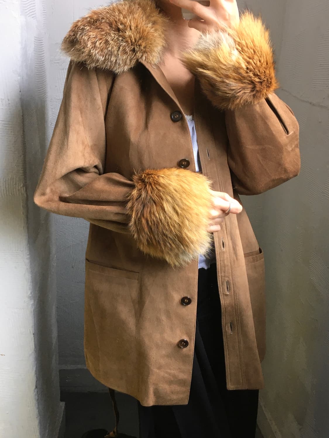 Yves Saint Laurent 입생로랑 90s 퍼트리밍 스웨이드 자켓 상품이미지1