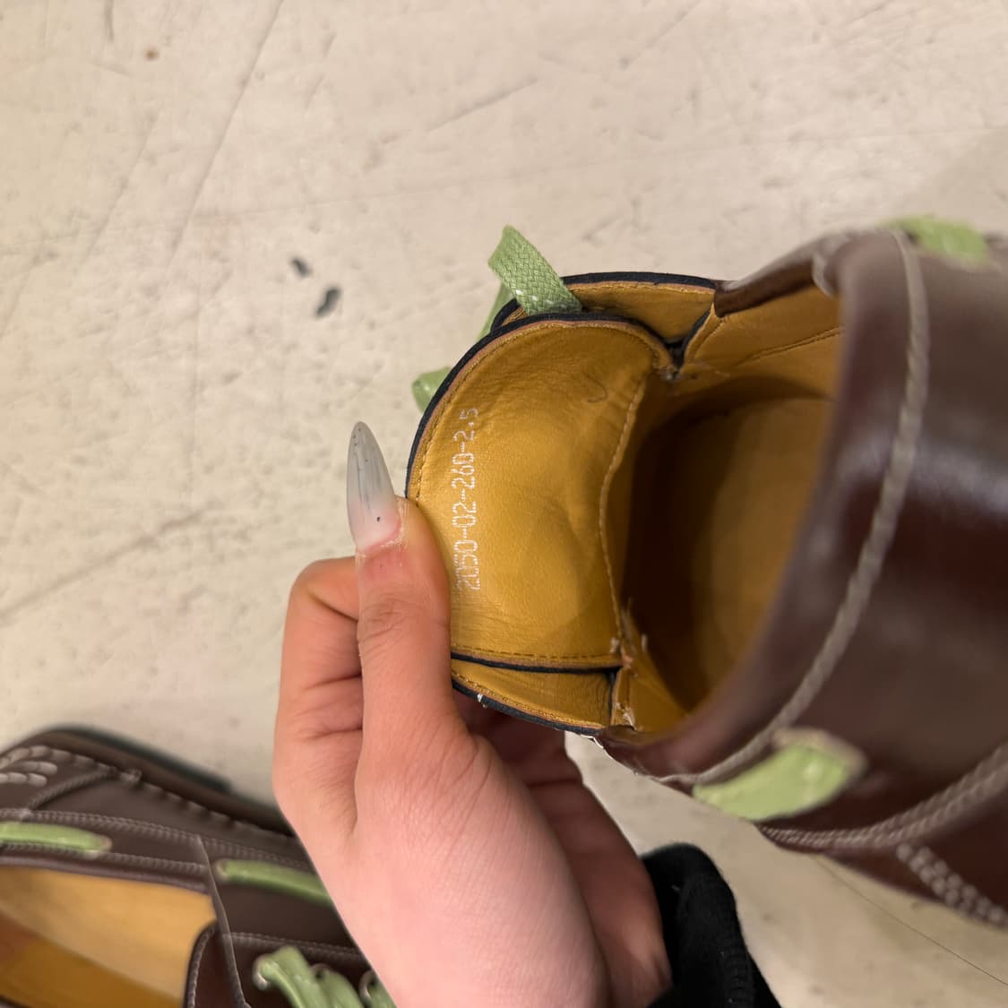 빈티지 캠퍼 에키 레이스업 브라운 레더 로퍼 U828 상품이미지5