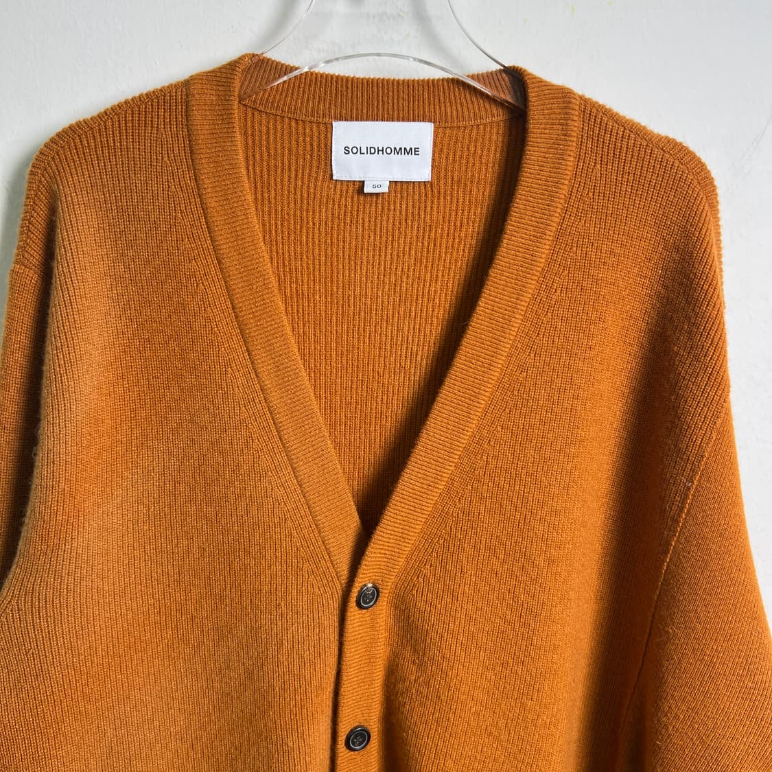 솔리드옴므 울 캐시미어 브이넥 가디건 50 상품이미지4