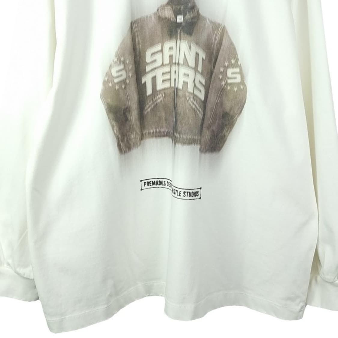 [빈티지] 그래픽 프린팅 오버사이즈 롱슬리브 긴팔티 아이보리 M20119 상품이미지5