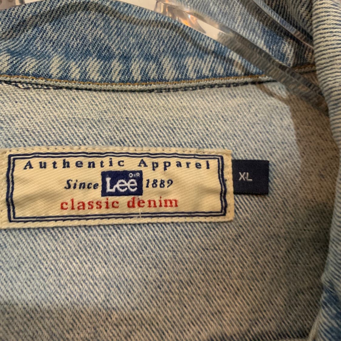 XL LEE 리 00s 빈티지 자수 워싱 데님 트러커 청자켓 상품이미지6