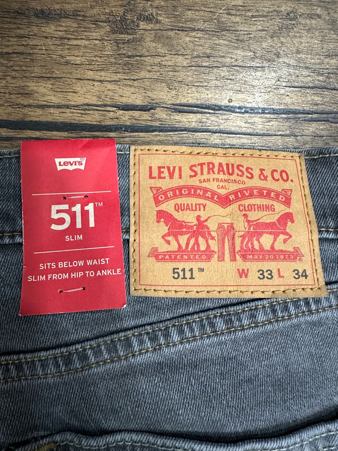 리바이스 511 슬림핏 그레이진 W33 L34 새제품 상품이미지6