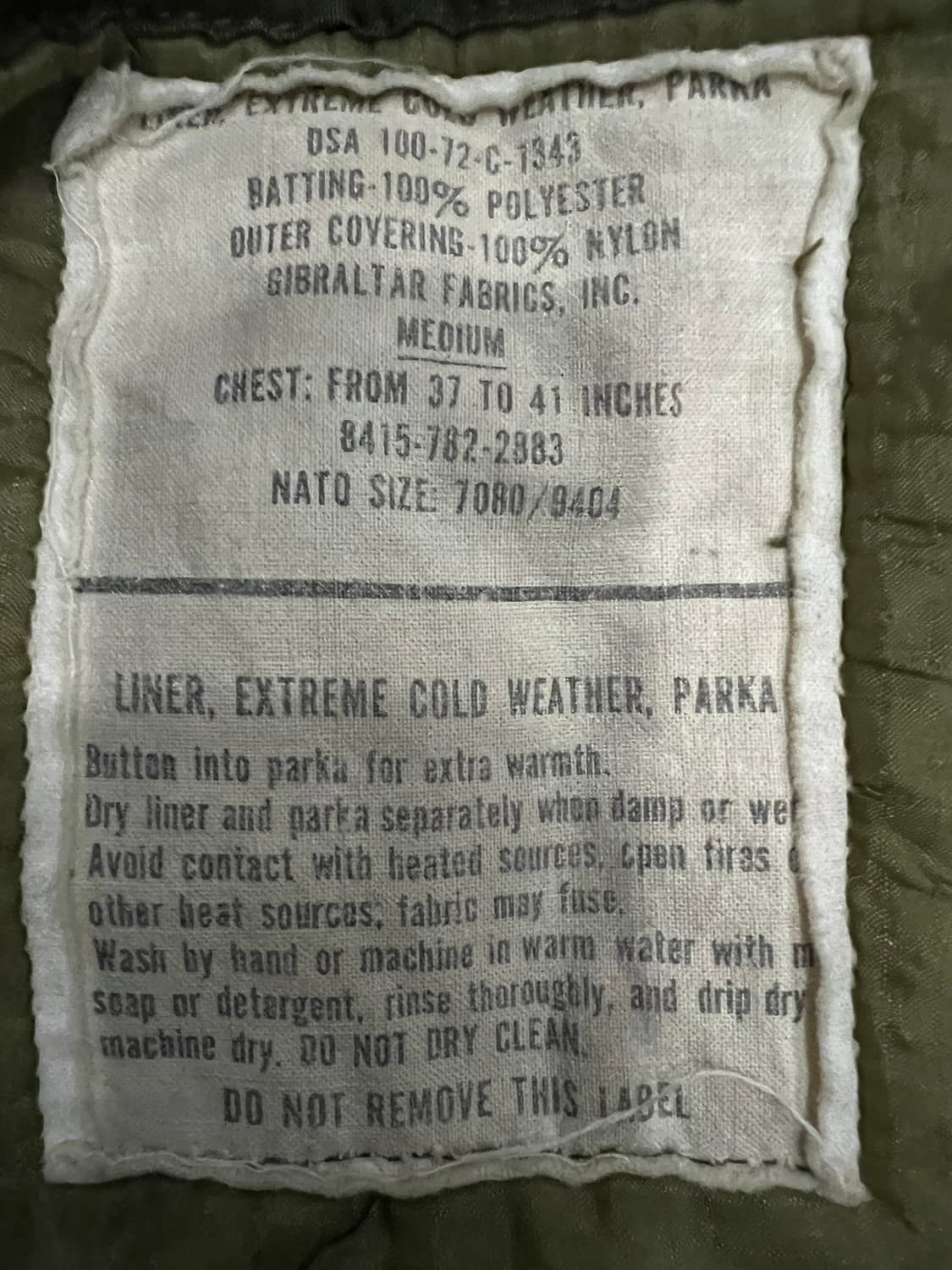 (M) M65 피쉬테일 오리지널 개파카 상품이미지3