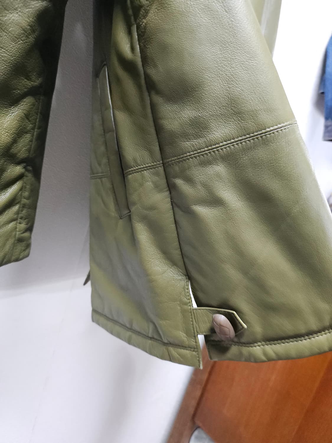 양가죽 그린 코트자켓  F 상품이미지3