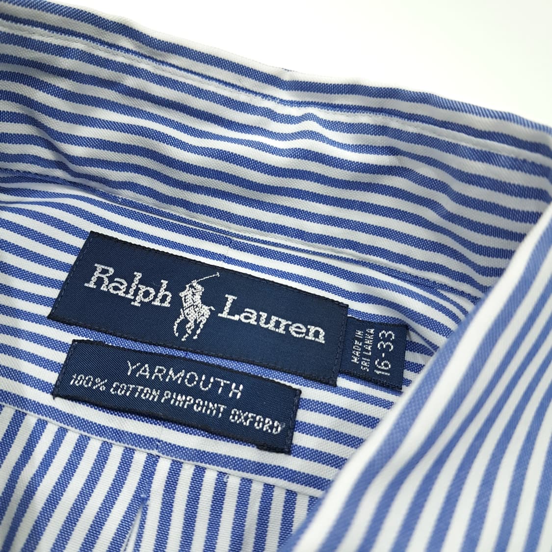 CL529 XL 폴로 90s 핀포인트 스트라이프 클래식 블루 셔츠 남방 상품이미지3