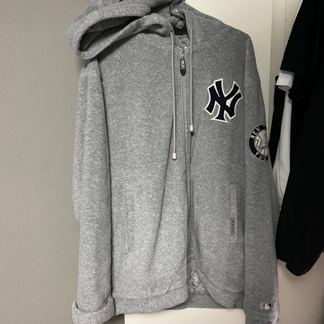 빈티지 MLB 뉴욕 양키스 플리스 후드 집업 95사이즈 후드티 상품이미지1