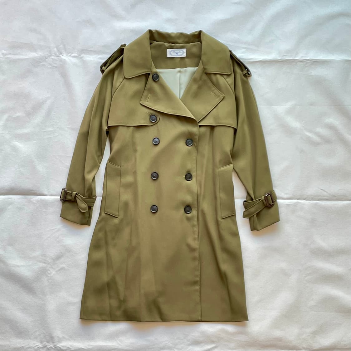더블 클래식 트렌치코트 바바리코트 올리브 카키 코트 자켓 상품이미지1