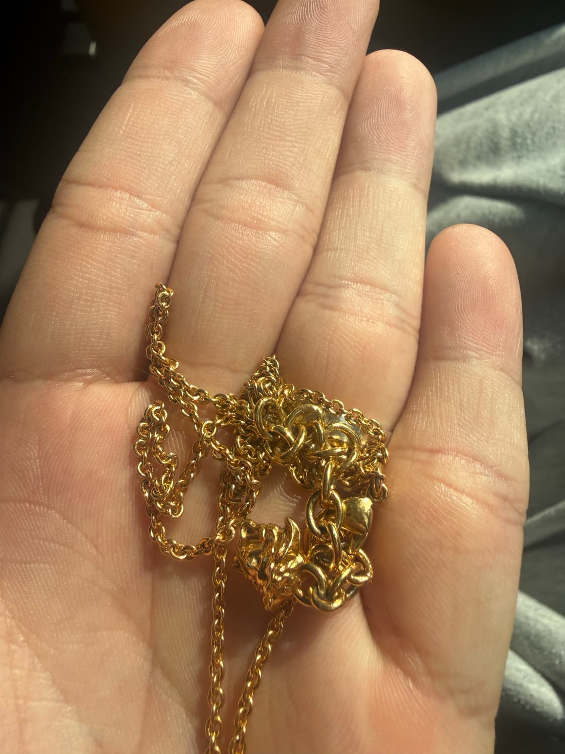 베르사체 금장 메두사 목걸이 상품이미지3